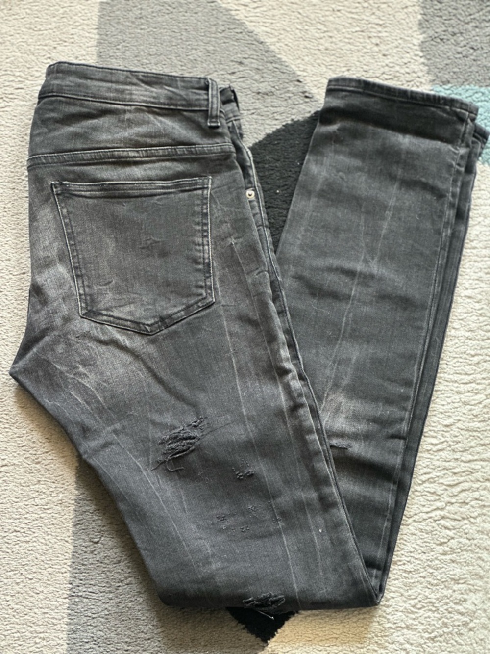 H&M Super Skinny Fit Jeans - Washed Black